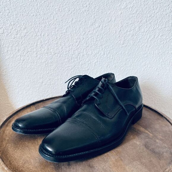 To Boot New York Adam Derrick Black Leather Oxford Dress Shoes Men\'s Size 9